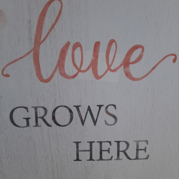 🎁 Beautiful printed canvas "Love Grows Here" from Carol Robinson - Picture 3 of 7